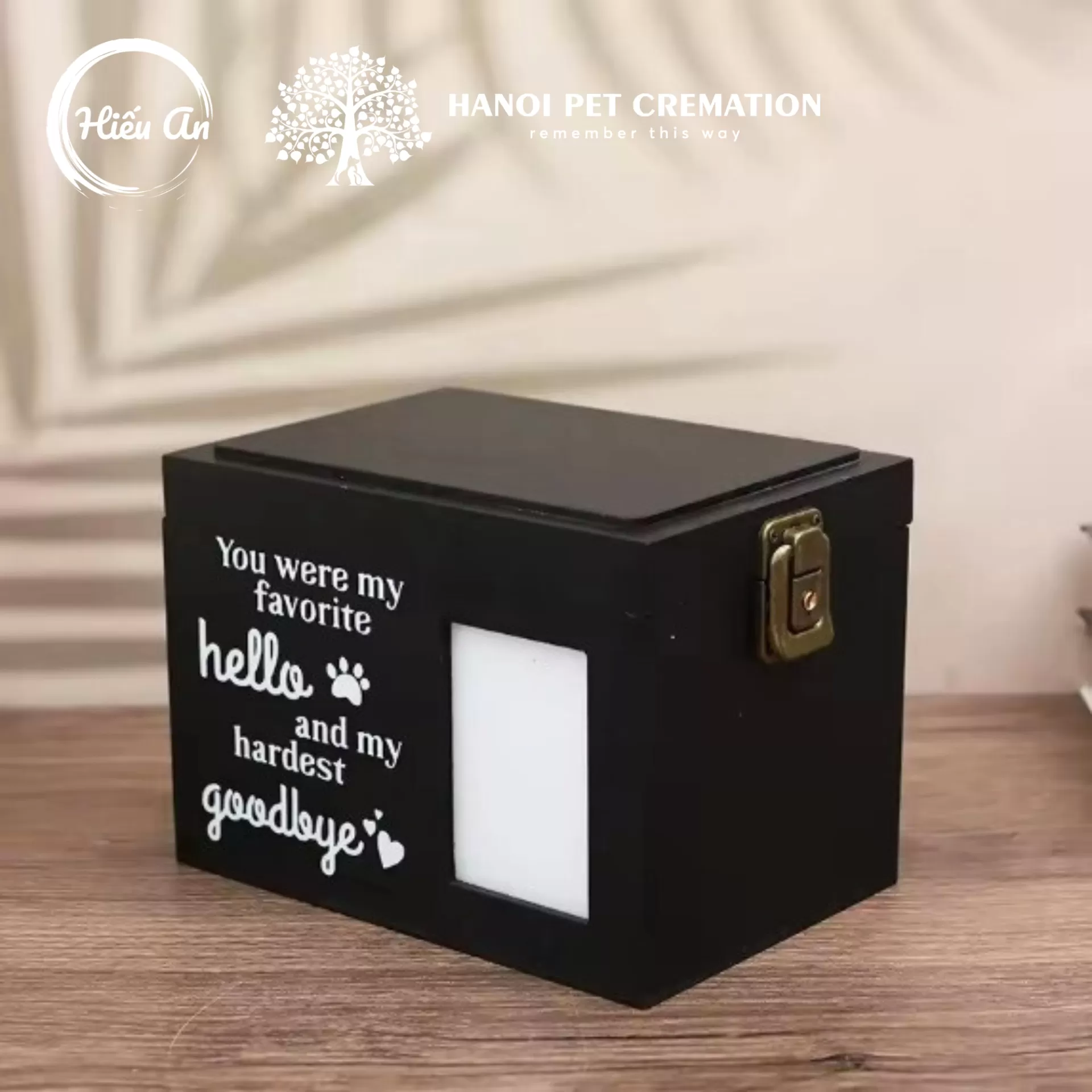 Hũ đựng tro cốt thú cưng HA-356 (đen)
