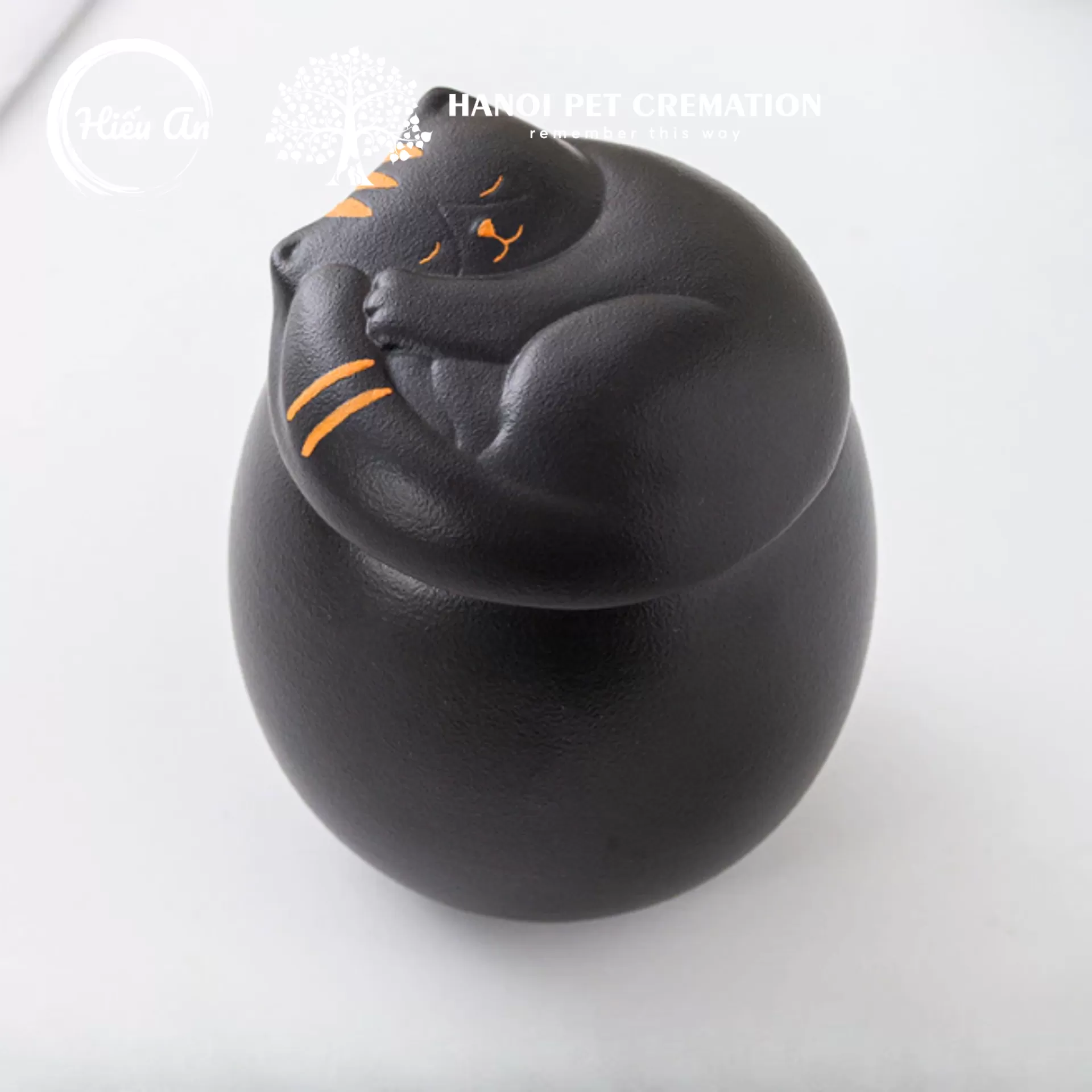 Hũ đựng tro cốt thú cưng HA-362 (đen 550ml)