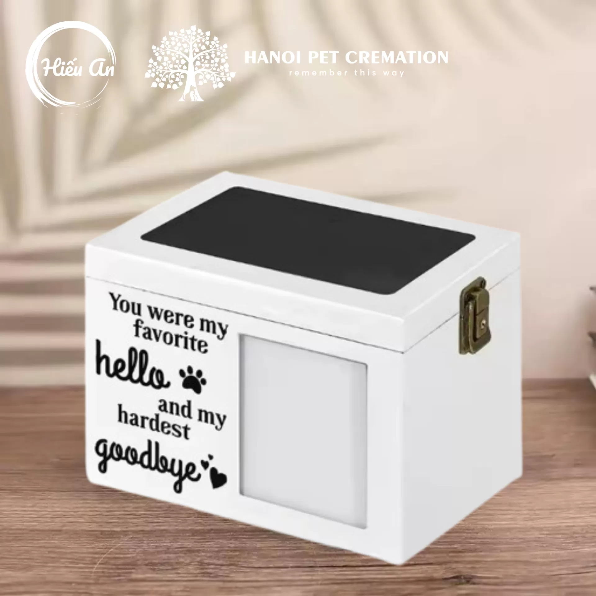 Hũ đựng tro cốt thú cưng HA-356 (trắng)